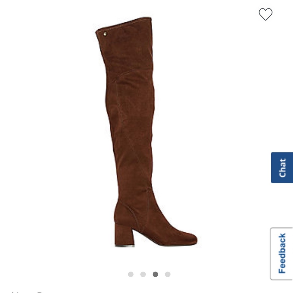 Over the Knee Boots Block Heel - Brown 8.5W